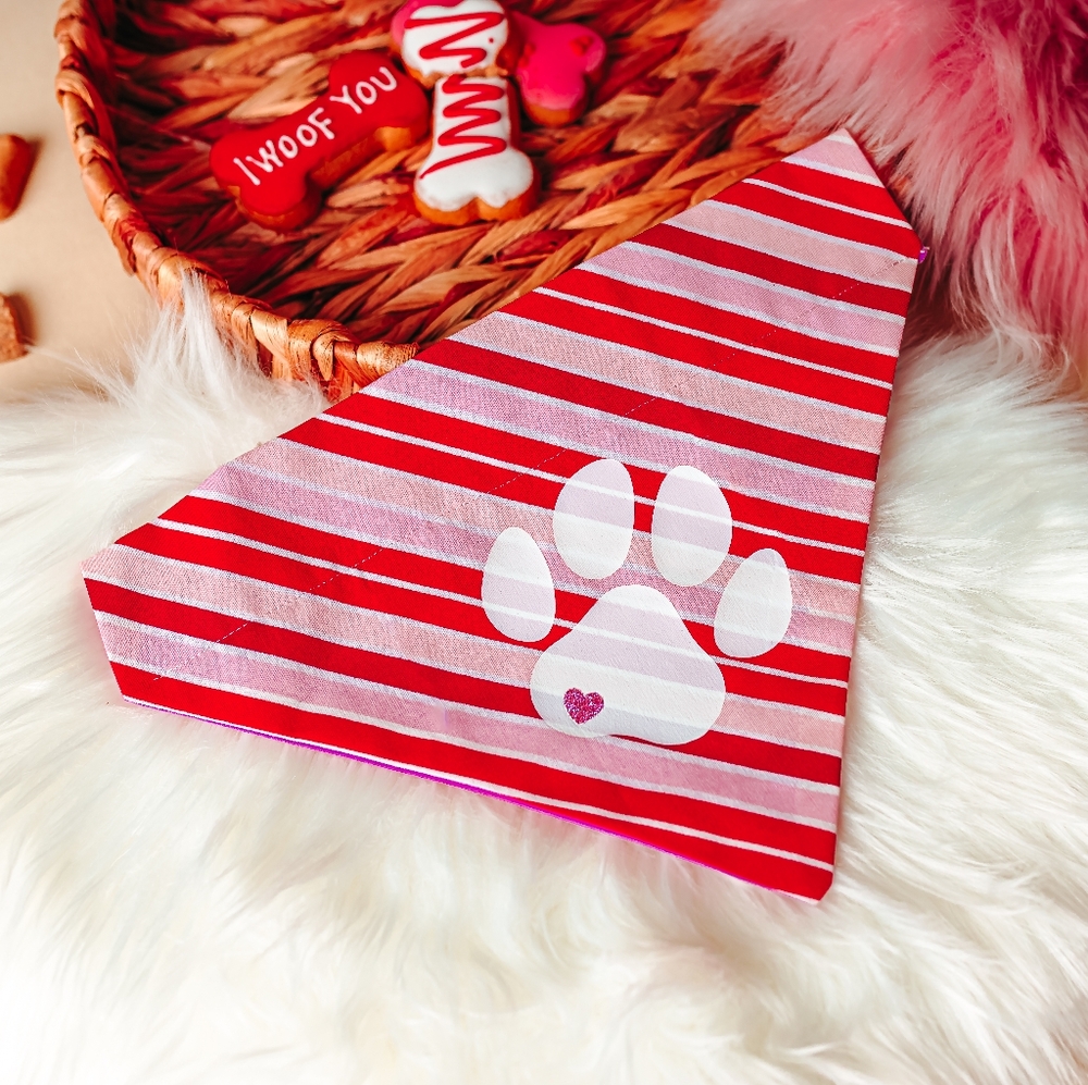 Valentine's Day Over-the-Collar Dog Bandana